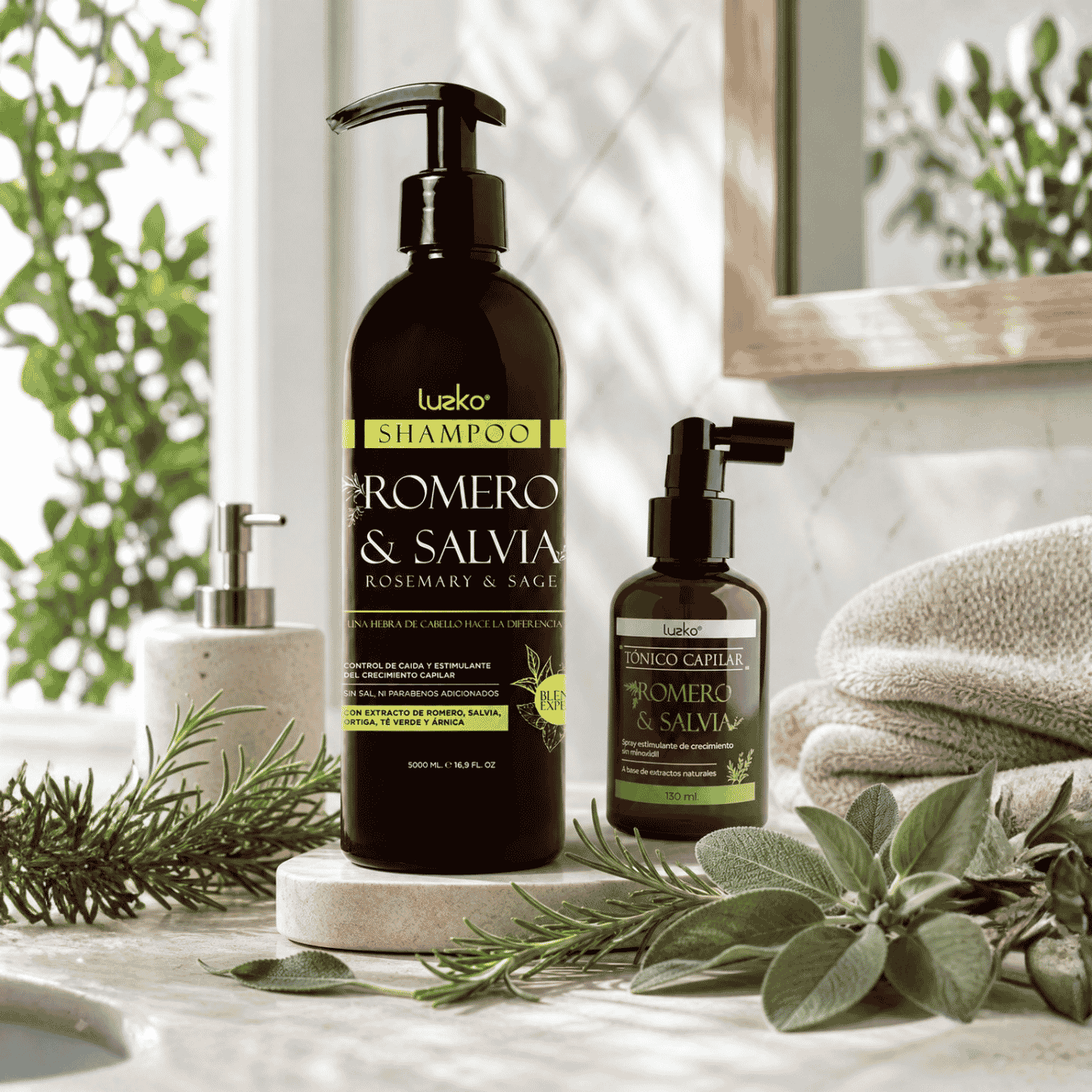 Tónico Capilar de Romero y Salvia LUZKO - 130 ml