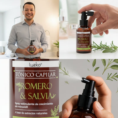 tonico capilar de romero y salvia sin minoxidil luzco en el salvador