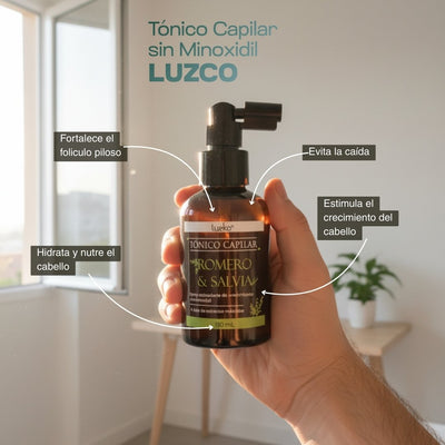 tonico capilar de romero y salvia sin minoxidil luzco en el salvador