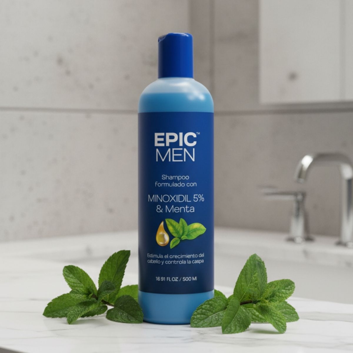 shampoo de minoxidil con romero o menta eoic men