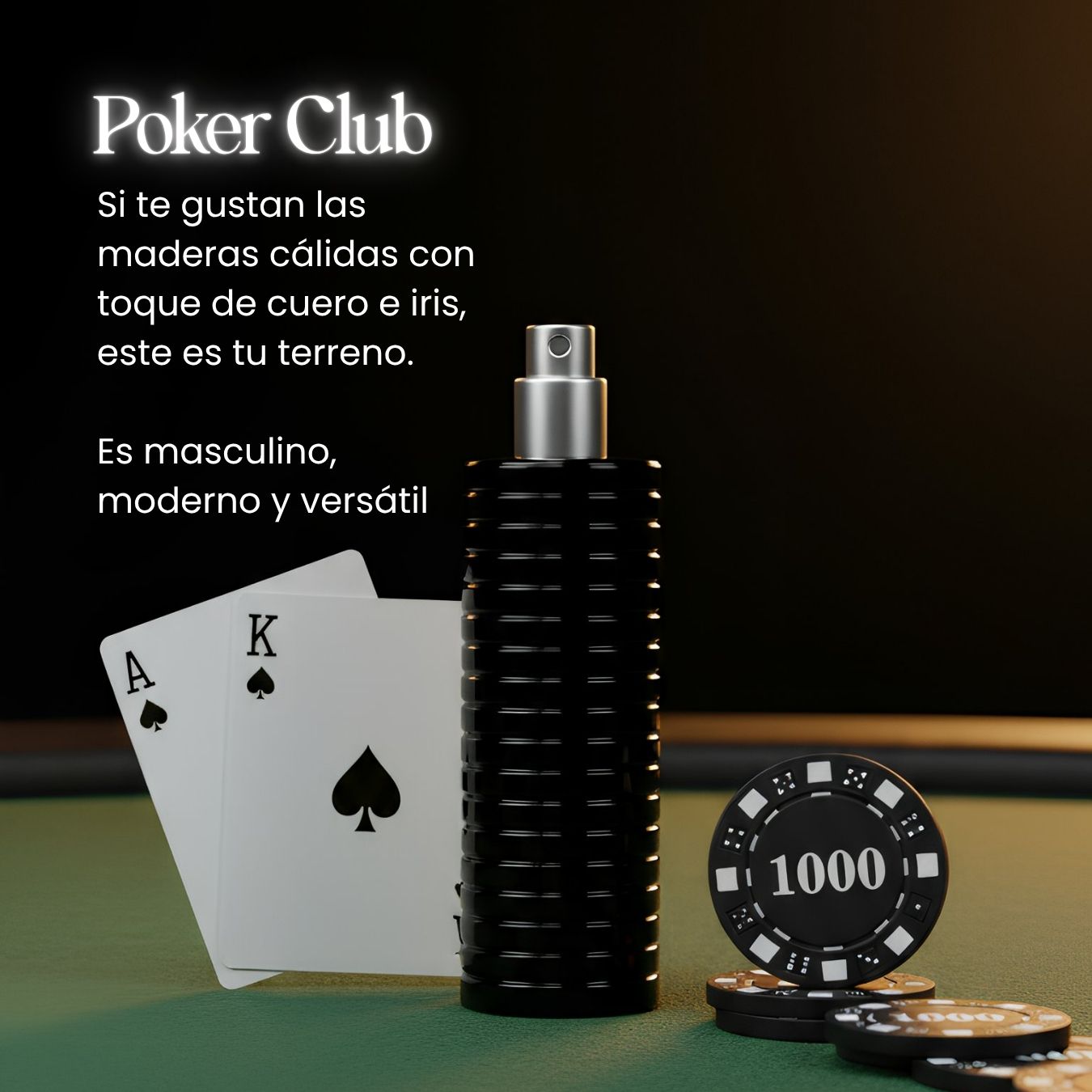 fragancia para hombre poker club en el salvador perfume con notas maderosas
