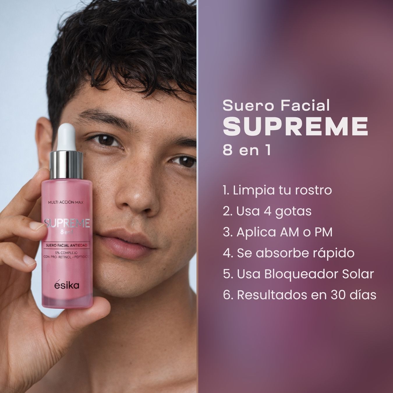 suero facial anti edad supreme 8 en 1 multi acción max en el salvador precio comprar con envío