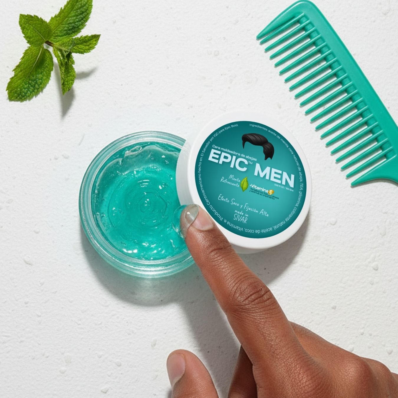cera moldeadora de abejas epic men menta refrescante
