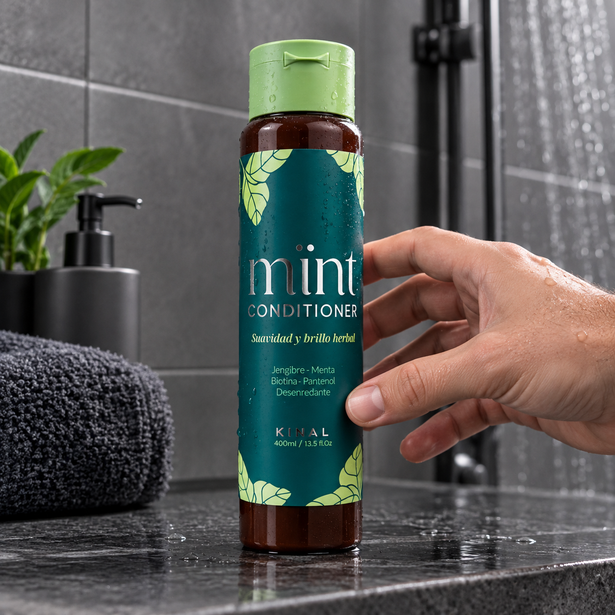 Acondicionador Herbal Mïnt - Kinal Jengibre y Menta - 400 ml