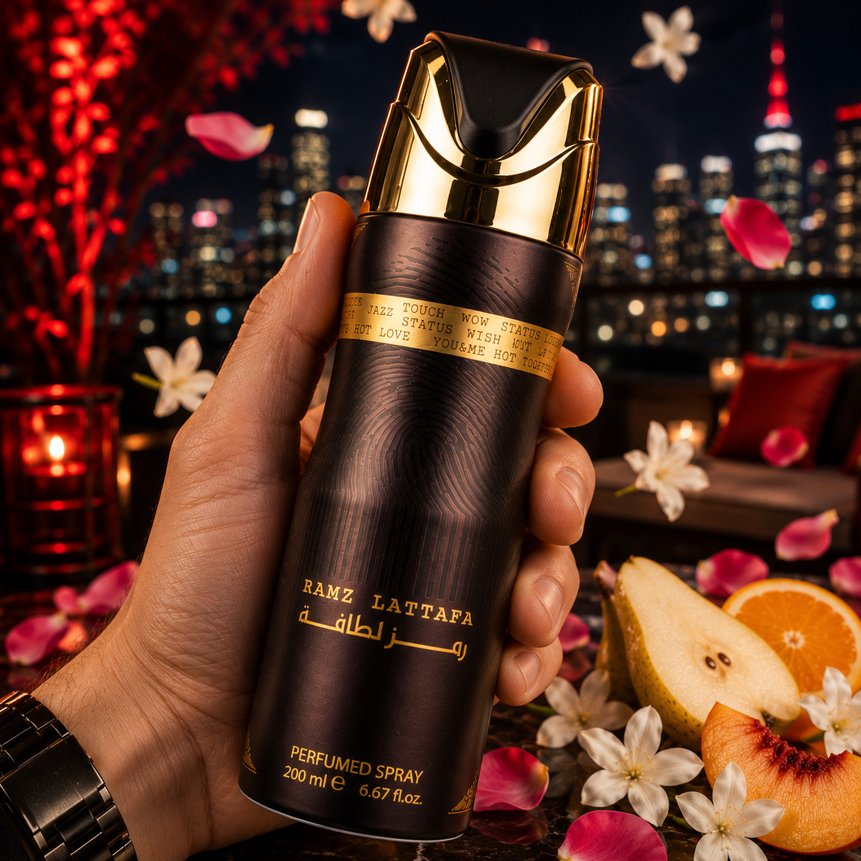 Body Spray Masculino Ramz Gold - Lattafa 200 ml
