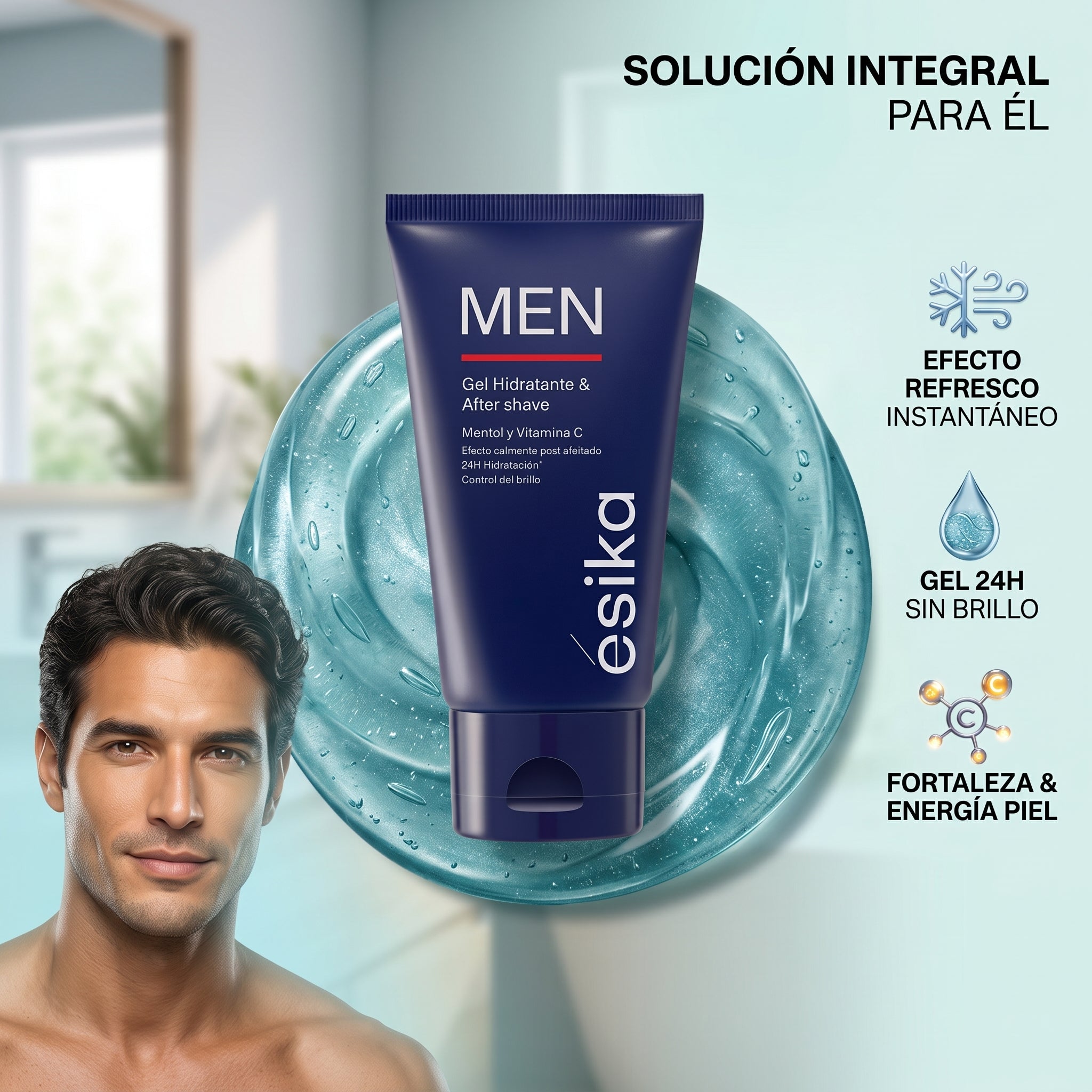 Gel Post Afeitado - Mentol Refrescante y Vitamina C * 75 grs