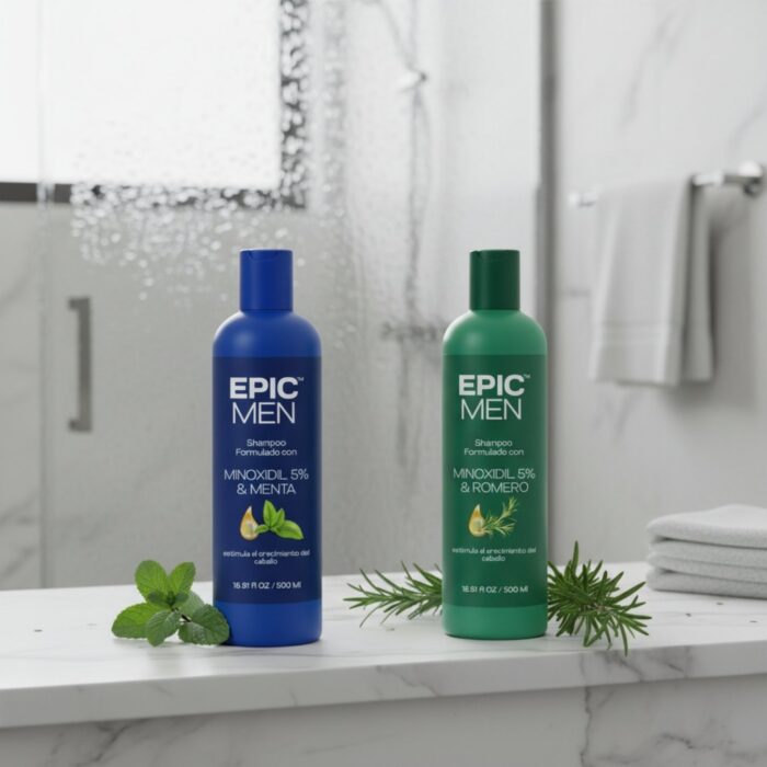 Shampoo con Minoxidil 5% + Bio Activo EPIC MEN - 500 ml