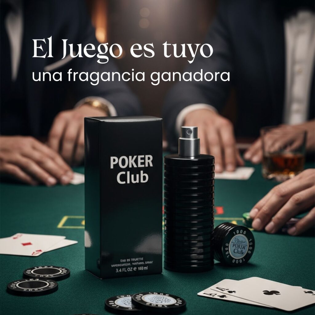 fragancia para hombre poker club en el salvador perfume con notas maderosas