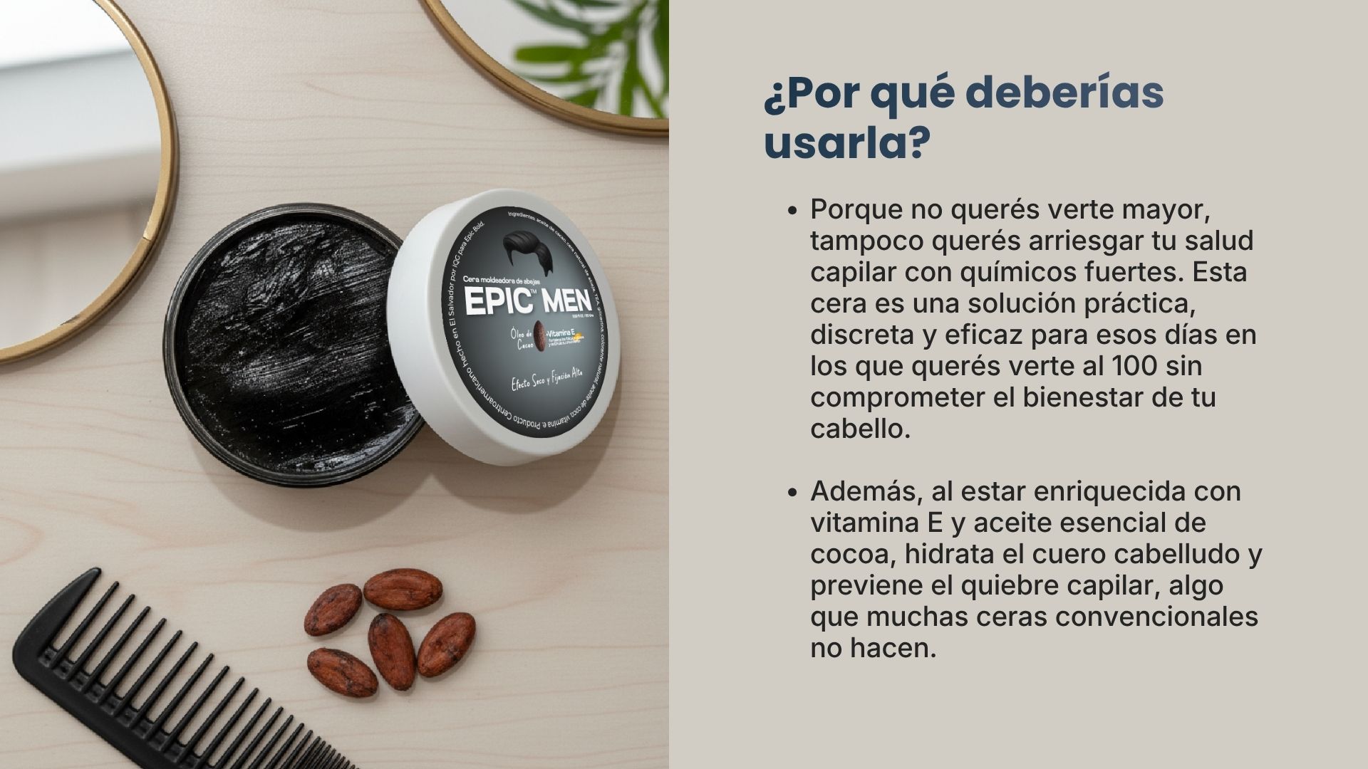 cera de abejas fijadora con cocoa